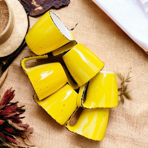 HI LUXE CUP 6PC YELLOW 1
