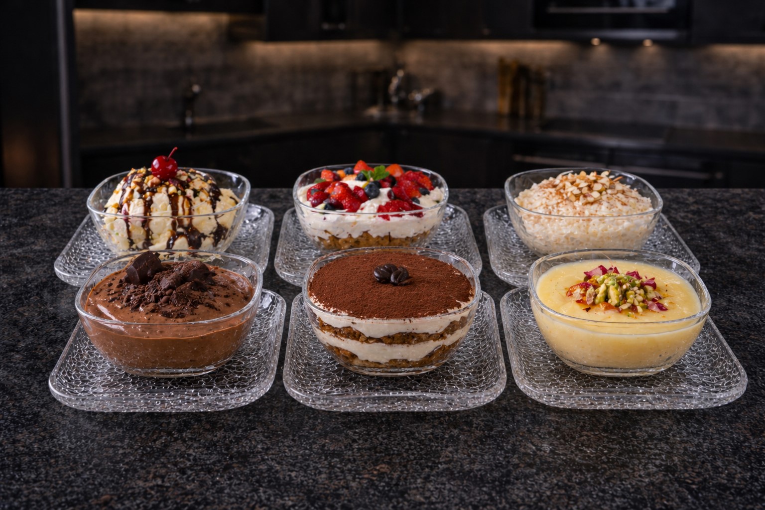 CP Elegant Dessert Bowl and Plate Set | 12-PiecE  Dessert Set | Ideal for Ice Cream, Mousse, Falooda, Fruit Custard & Dry Fruits